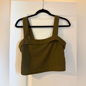 Abercrombie Olive Green Tank Top Adjustable Strap